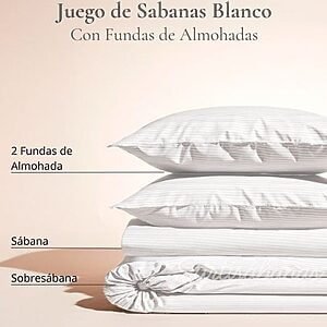 juego de sábanas blanco