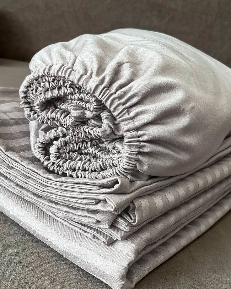 Gris Claro Juego de sabanas gris plata