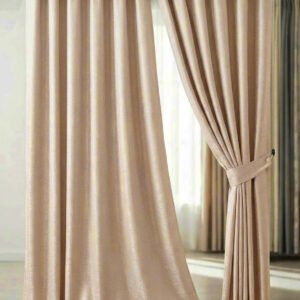 cortina dorada jacquard