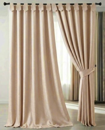 cortina dorada jacquard