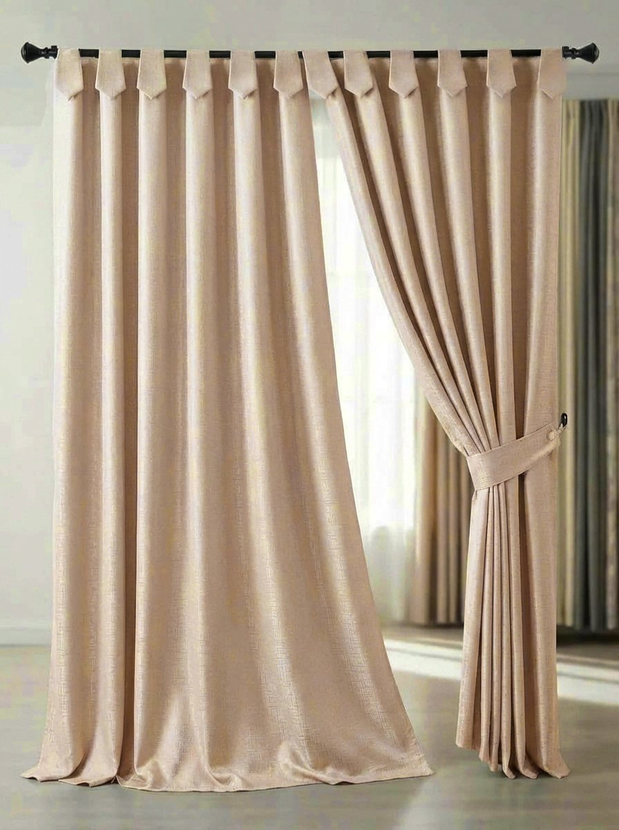 cortina dorada jacquard