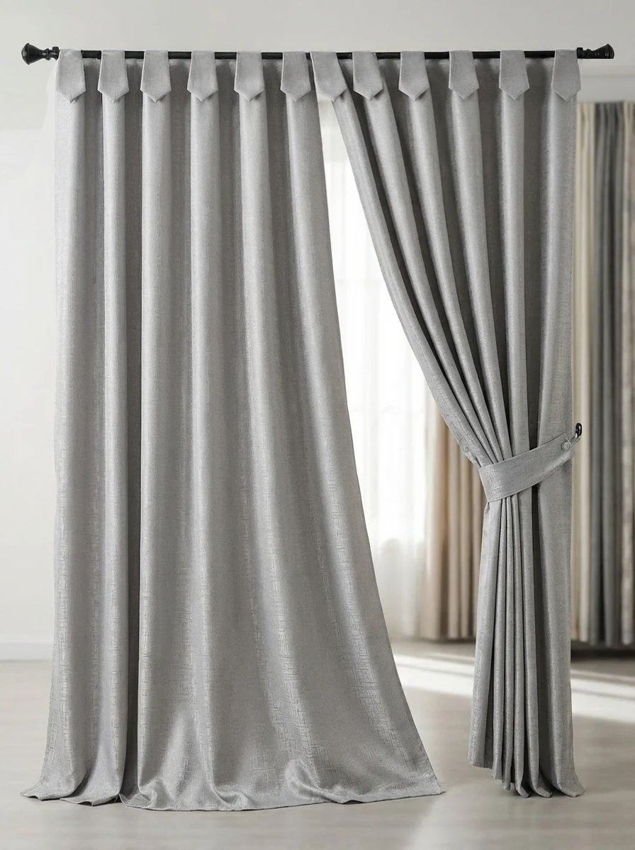 Bitono Plata cortina gris plata jacquard
