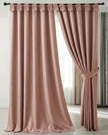 cortina palo de rosa jacquard