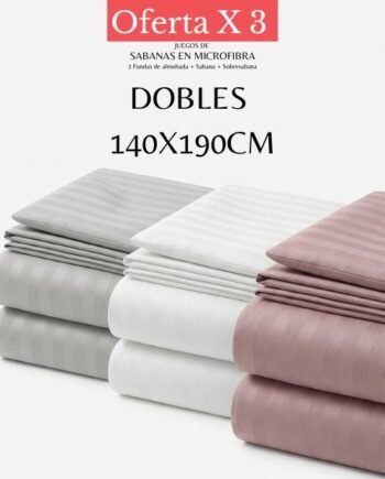 juegos de sábanas en microfibra para cama doble