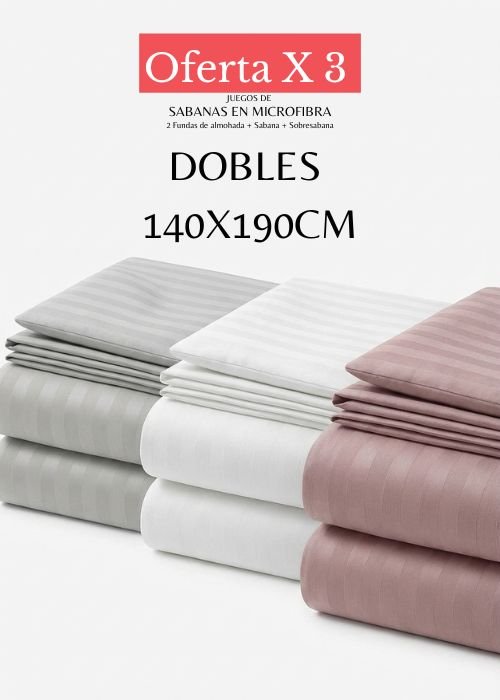 juegos de sábanas en microfibra para cama doble