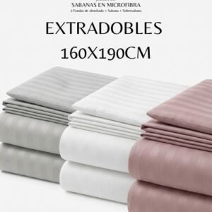 Promo Extradobles Juegos de Sábanas en Microfibra para Cama Extradoble