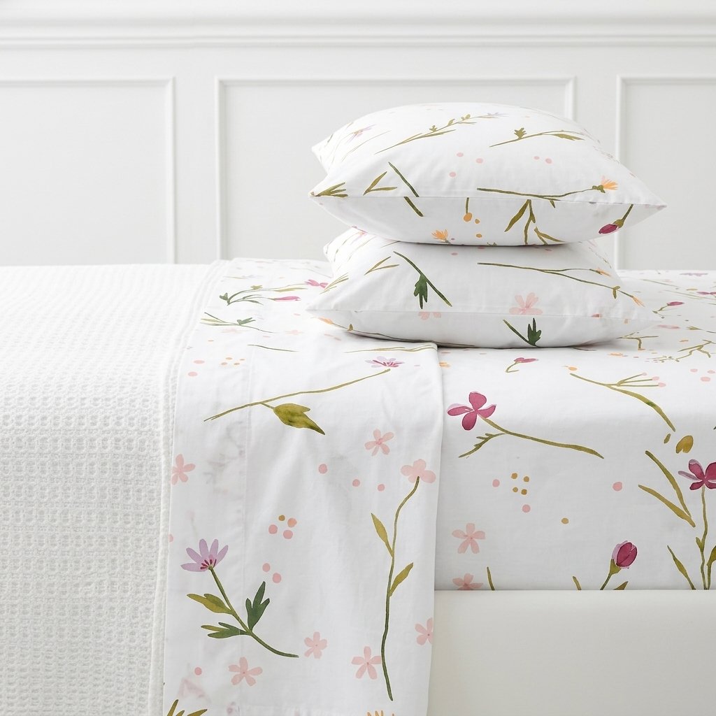 SS00 (7) juego de sábanas estampado floral